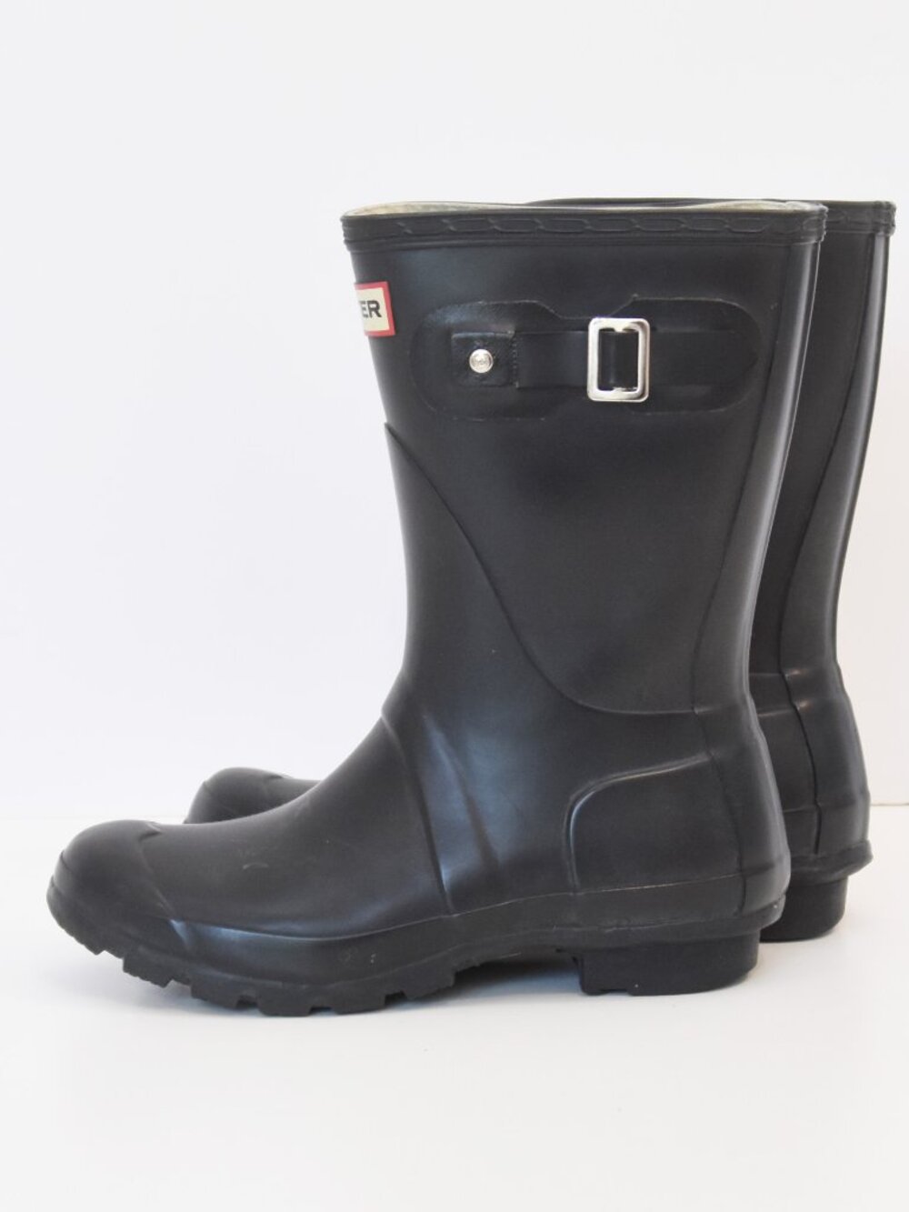 Hunter Original Short Rain Boots Black Waterproof Women's US 7 UK 5